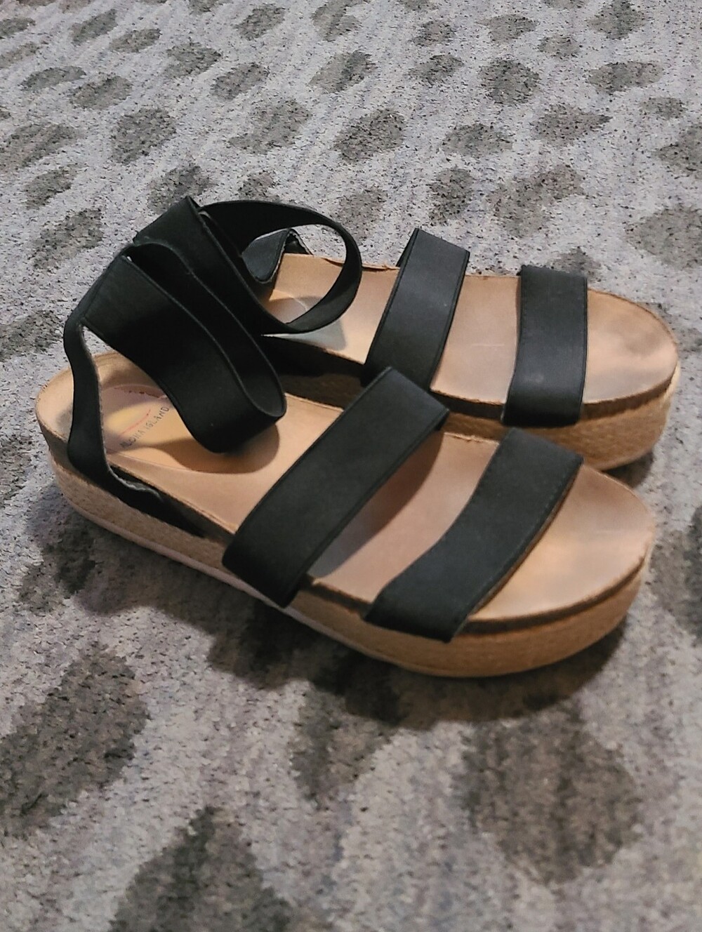 Aloha Island Espadrille Platform Sandals sz 9